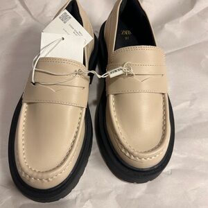 Zara Kids Tan Loafers Sz 31/U.S.13-13.5